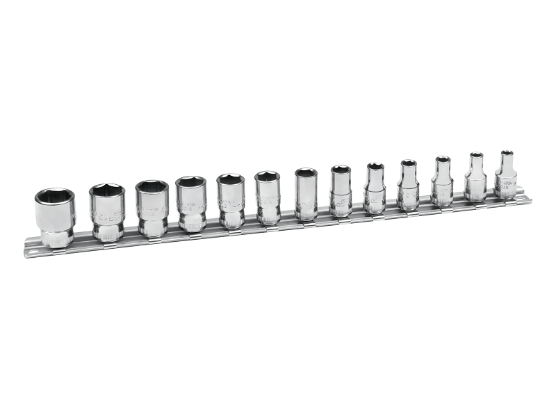 Hexagon sockets set 6713MH on rail 4-14mm 1/4"