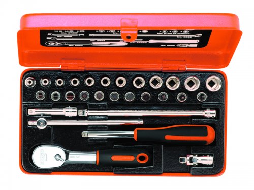 Socket set 1/4" 223x113x41mm 12pcs