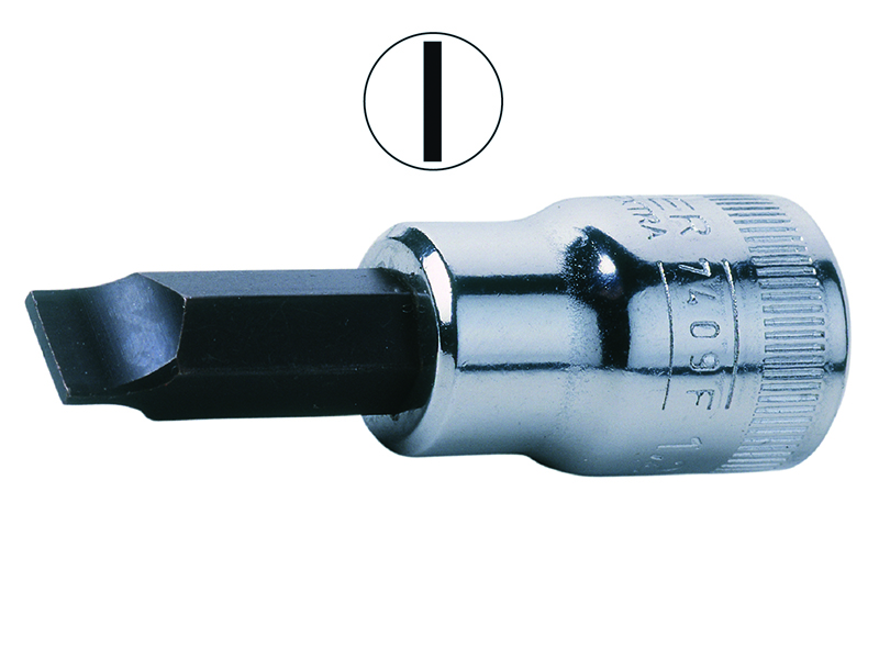 Socket driver 3/8" flat tip