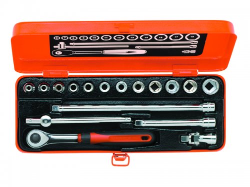 Socket set 3/8", 6-19mm
