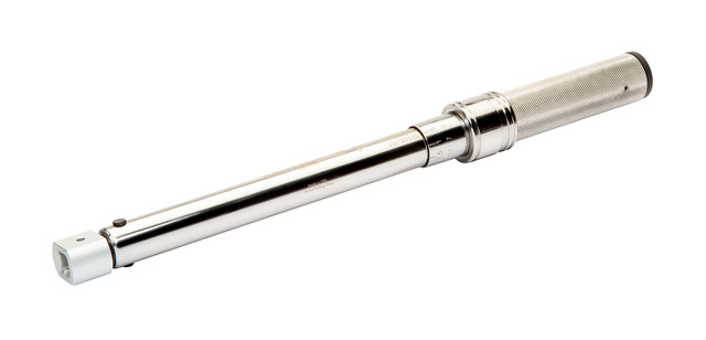 Click torque wrench with interchangeable heads 3-15Nm ±4% (CW) 9x12, 253mm metal handle