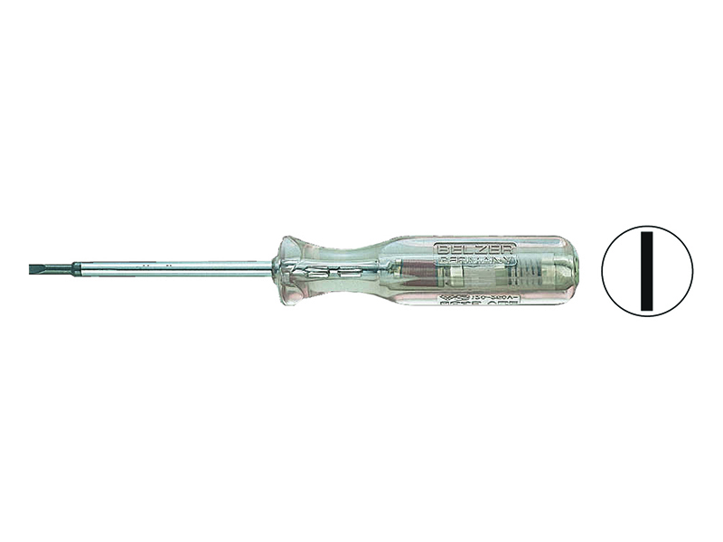 Insulated screwdriver voltage tester 0,5x3,5x77mm