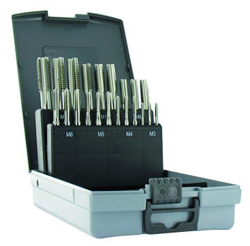 Set 7x3 of Taps M3-M12. In case 7 sets by 3 hand taps DIN352 HSS