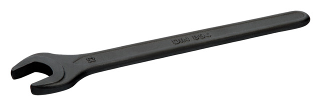 Single open end wrench 894M 22mm 15º angle standard alloy steel, gunmetal finish