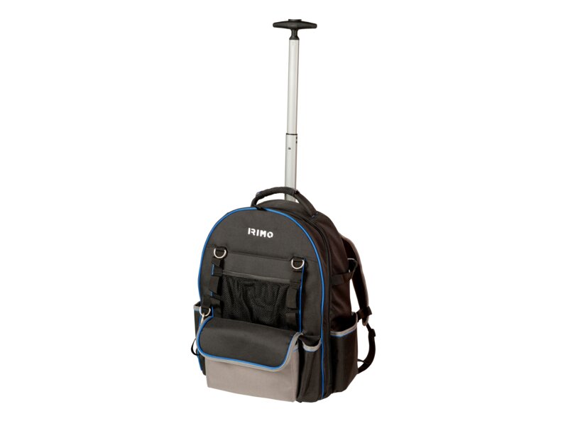 Tool back-pack on wheels with telescopic handle, capacity 26l and 20 kg