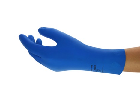 Latex chemical gloves Ansell AlphaTec 87-195, size 10