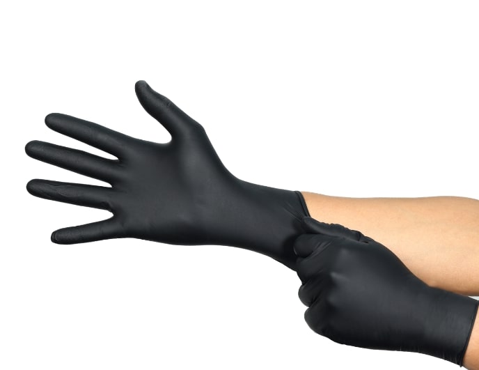 Disposable nitrile gloves Ansell MICROFLEX  94-242 ESD, 100 pcs, 0,12mm thick, size M (7.5-8), black