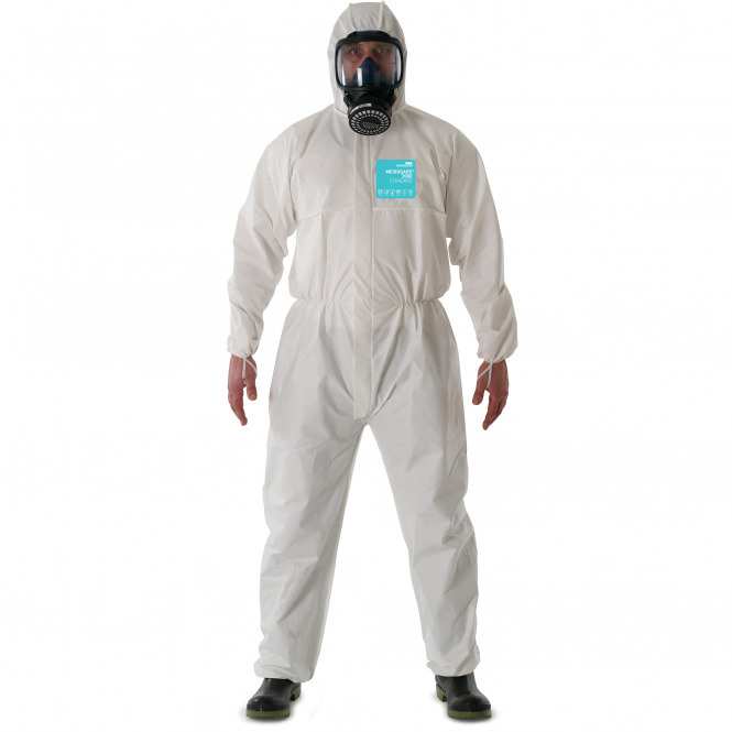 Disposable coverall Type 5/6 Ansell Alphatec 2000, white, size XL