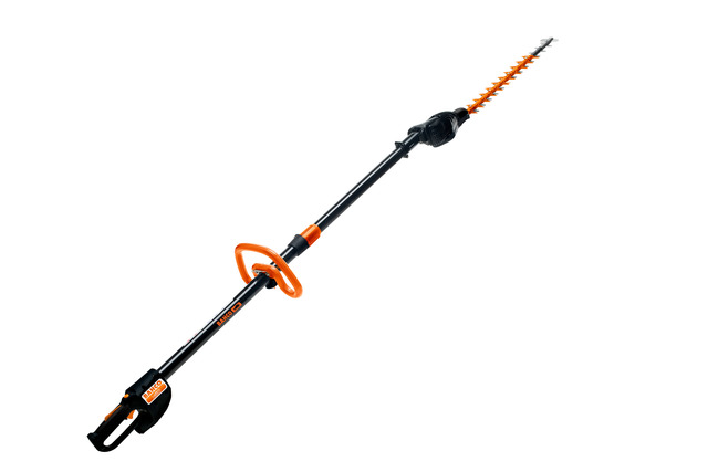 Telescopic cordless pole hedge trimmer 1200W, 1.5 - 2m reach, no blades included