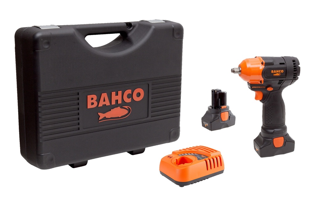 Bahco akulöökmutrikeeraja 3/8" komplekt (2 akut + laadija), 14.4V harjavaba, max 392Nm