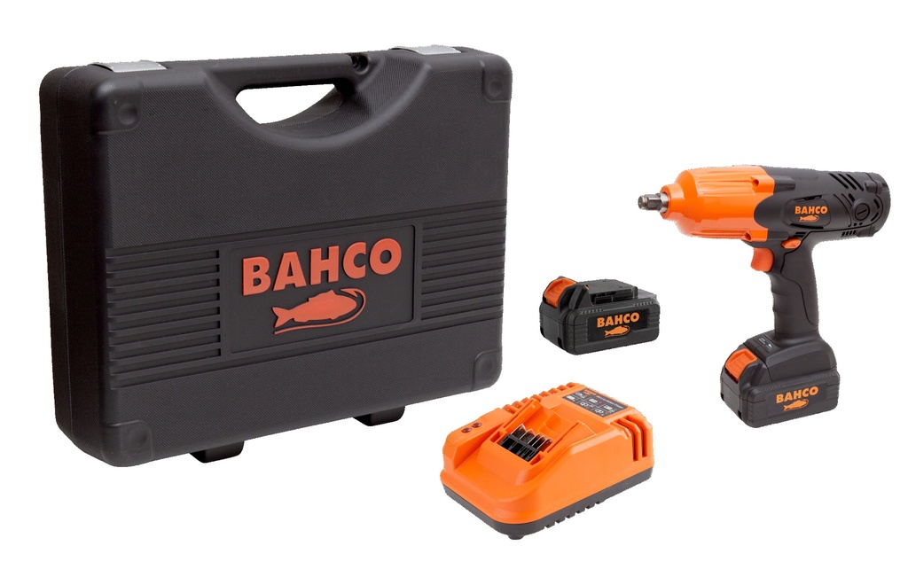 1/2" cordless impact wrench 18V set (2 batteries + charger), 2 torque setting 105/590Nm