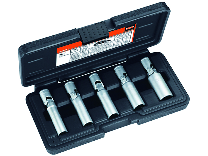 Universal glow plug bi-hex socket set 8-14mm 1/4" 5 pcs