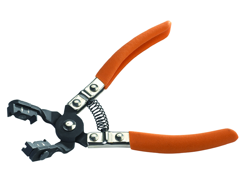 Hose clamp plier 45º angled with rotating jaws 280mm