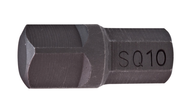 Square bit 10mm 5 pcs with hex 10mm drive