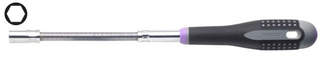Nut screwdriver with flexible shank ERGO™ 8mm x 150mm