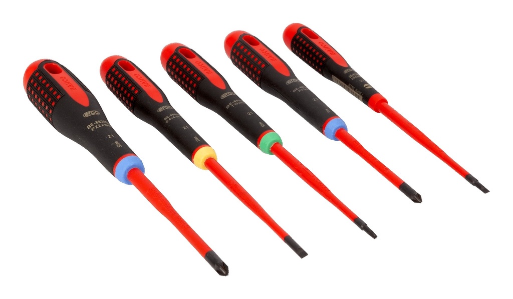 ERGO™ Slim VDE Insulated Slotted, Pozidriv and Torx® Screwdriver Set with 3-Component Handle