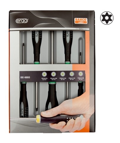 Screwdriver set ERGO™ 5 pcs - TR10/TR15/TR20/TR25/TR30