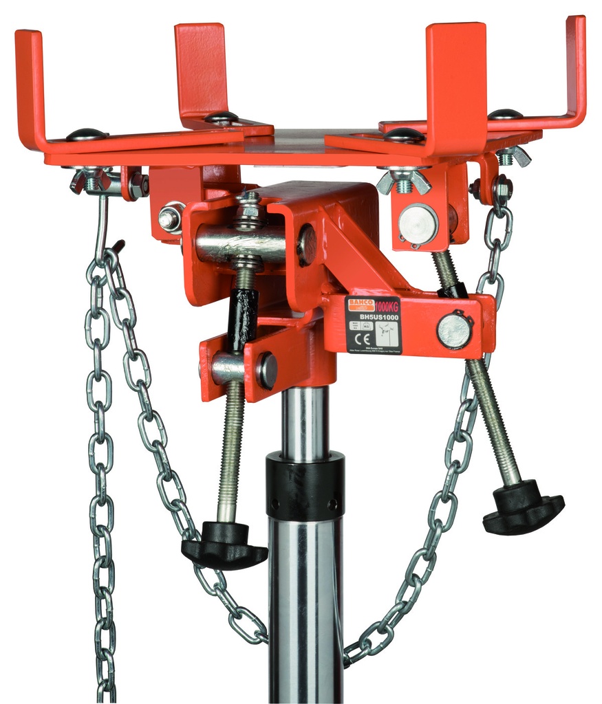 Adjustable universal swivel saddle for transmission jack max 1000kg