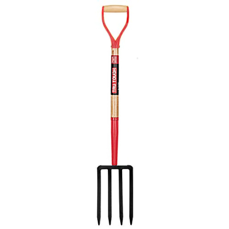 Dakša, 4 zari, koka un tērauda D veida rokturis 91cm Truper®