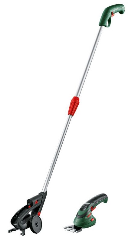 Akumulatora zāles un krūmu šķēres komplekts Bosch ISIO set (3.6V / 1,5Ah)