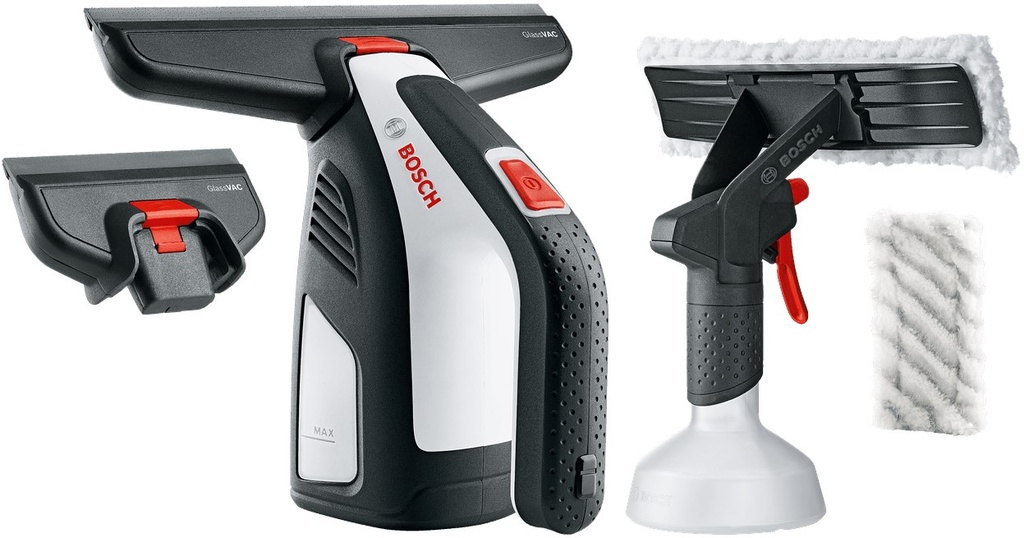 Window cleaner Bosch GlassVac + small suction head, 3.6V / 2.0Ah
