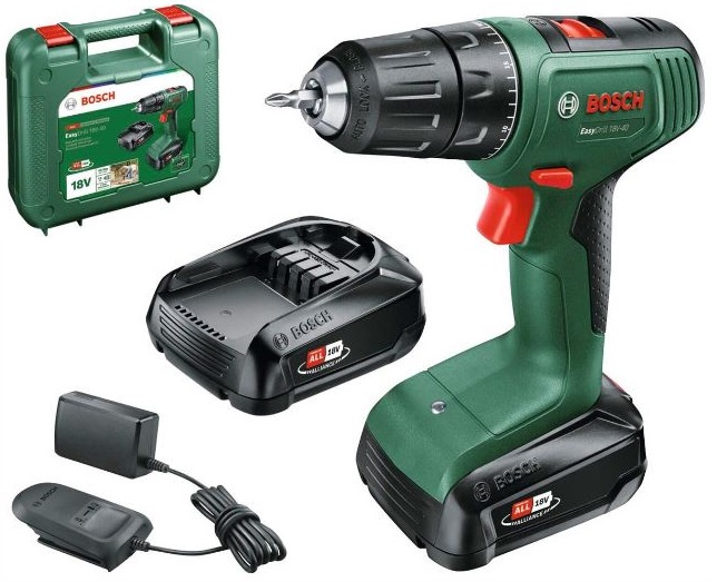 Akutrell Bosch EasyDrill 18V-40, (2x2.0Ah), 0-430 / 1.630 min.-1
