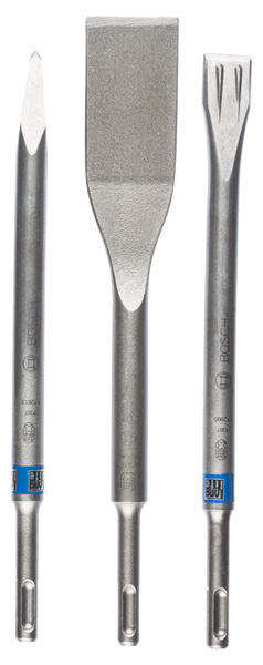 SDS+ chisels set (3-piece) pointed, flat, wide