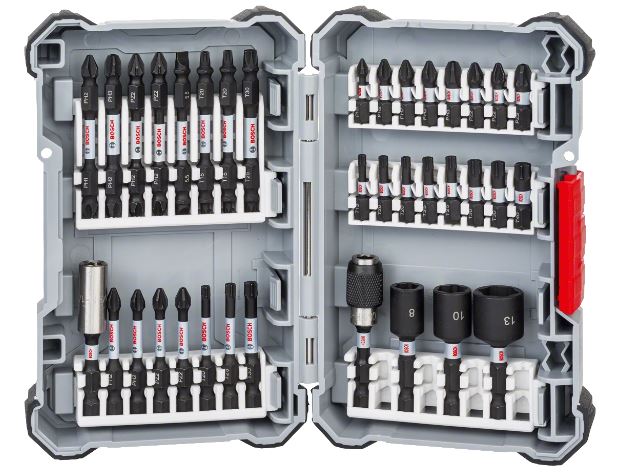 Skrūvgrieža uzgaļa un gala atslēgu komplekts, 43 piederumi