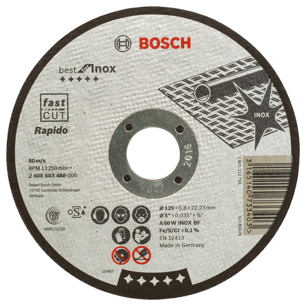 Lõikeketas 125x0.8x22,23mm, INOX