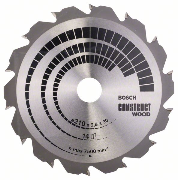 Bosch saeketas 210x30x2.8/1.8mm, 14HB, Construct puidule