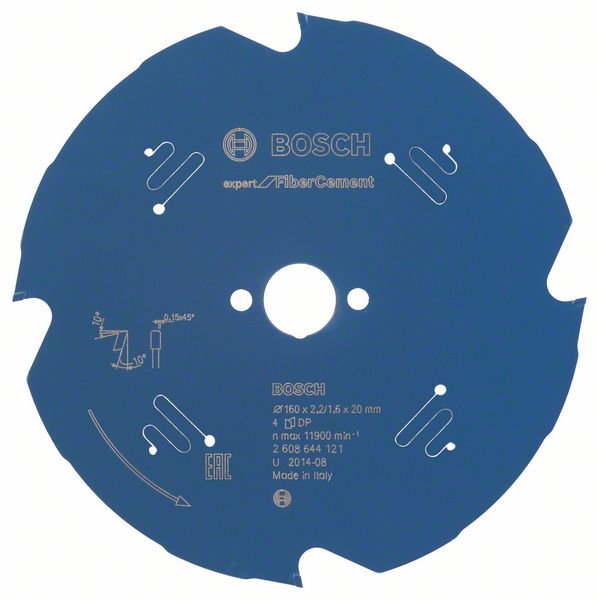 Bosch saeketas 160x20x2.2/1.6mm, z4, tsementkiudplaadile