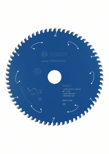 Bosch sawblade 216x30x2.0/1.4mm, 66T, Expert Aluminium