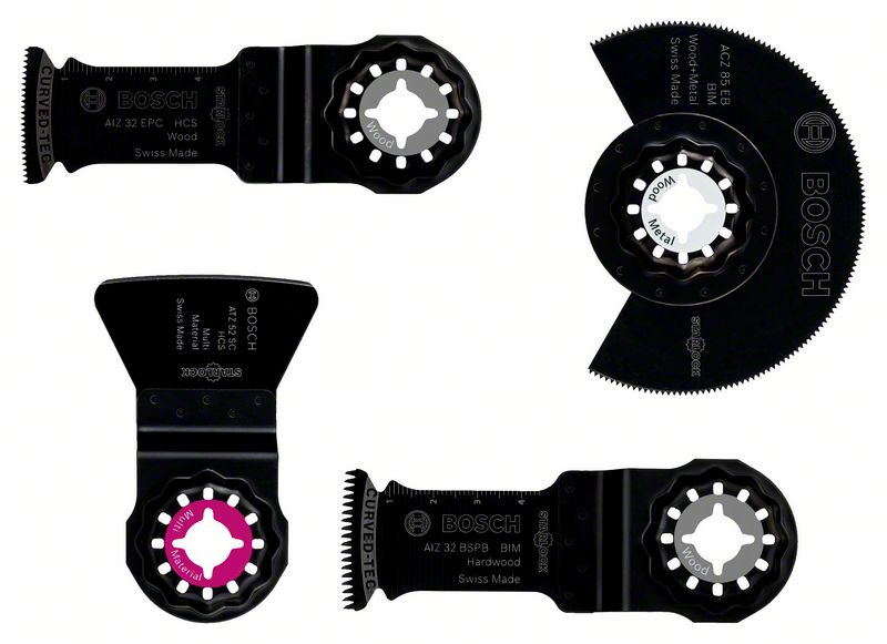Multitool blade set Bosch for Flooring/Fitting, Starlock, 4 pcs