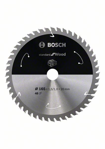 Bosch sawblade 165x20x1.5/1.0mm, 48T, Standard