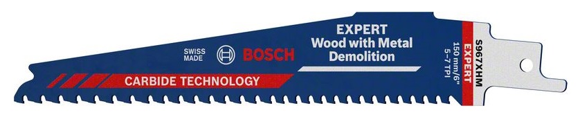 Reciprocating sawblade Bosch 150mm, 5-7TPI, S967XHM Wood + metal, 10pcs