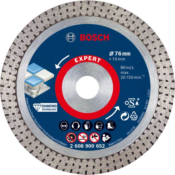Teemant lõikeketas Bosch HardCeramic 76x1.9x10mm