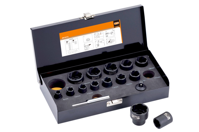 Twist socket set 16 pcs 3/8" and 1/2" 8-27mm