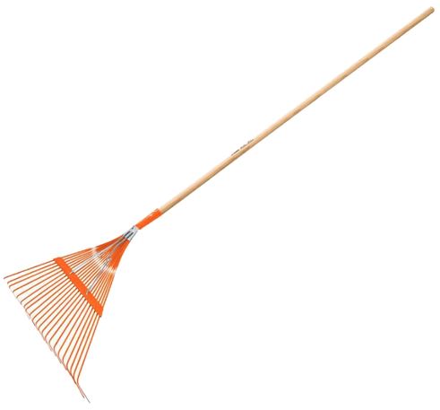 Lapu grābeklis ar 22 tērauda zariem un koka kātu, 122cm Truper®