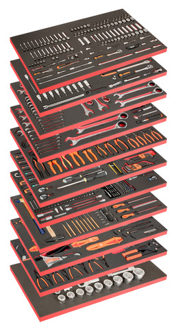 Tool set Bahco, 758 pcs in 11 foams , for 40" tool trolleys