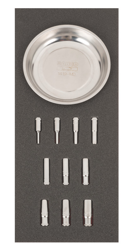 1/4" pikkade padrunvõtmete kmpl 10 osa + magnetkauss Fit&Go 1/3 - pikad padrunvõtmed 4-13mm
