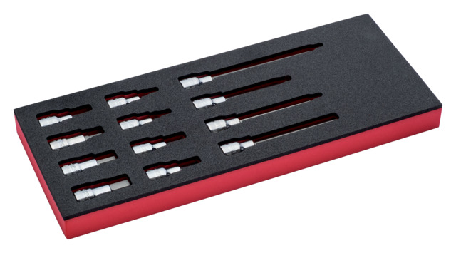 HEX socket bit set in 1/3 foam 12 pcs