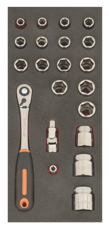 1/2 "muciņu komplekts 20gab. Fit & Go 1/3 - plāns sprūdrats - muciņas 10-32mm - elastīgs savienojums