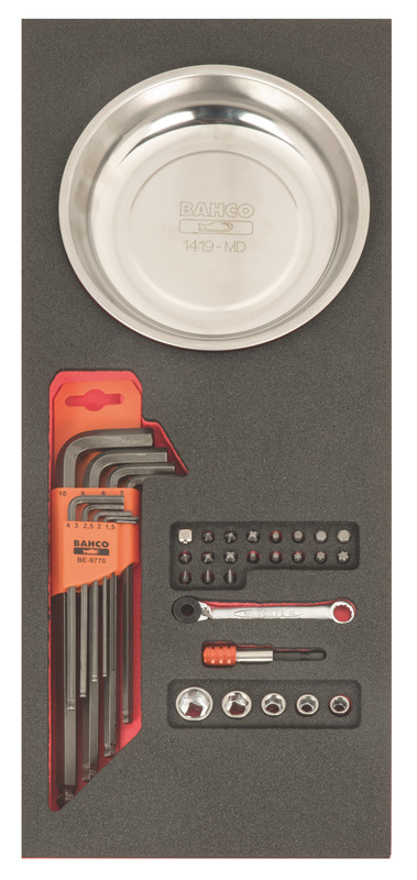 HEX L-keys, bits and sockets set 35pcs + magnetic dish Fit&Go 1/3 - BE-9770 - 2058/S26 - 1419MD