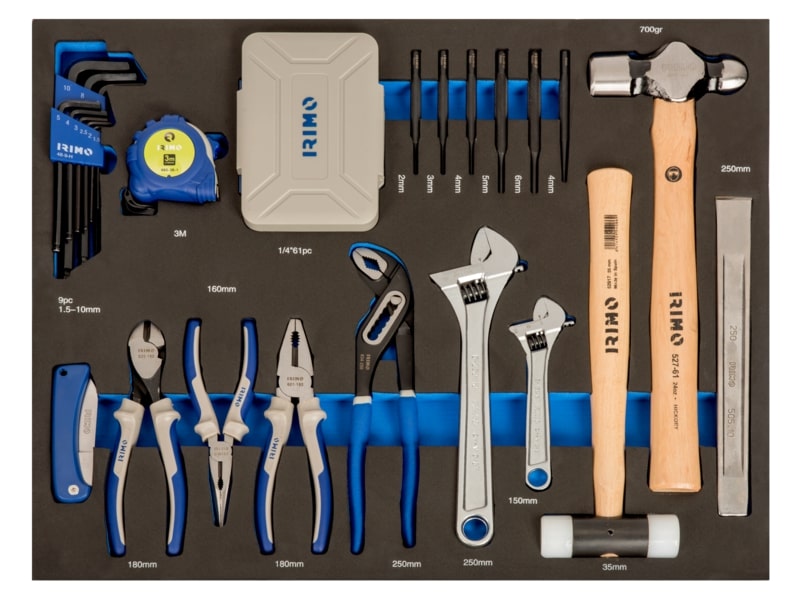 Mixed tools set 87pcs 3/3 foam Irimo