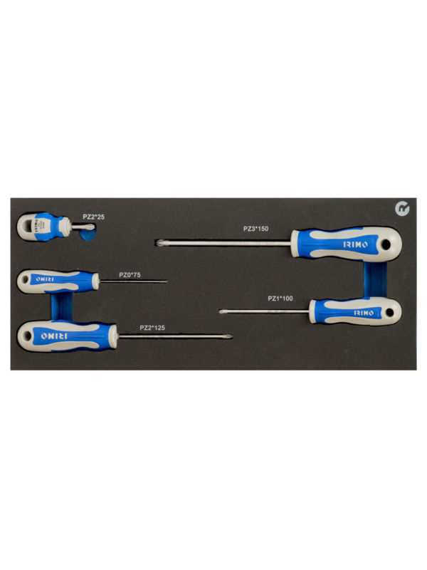 PZ screwdriver set 5pcs 1/3 foam Irimo