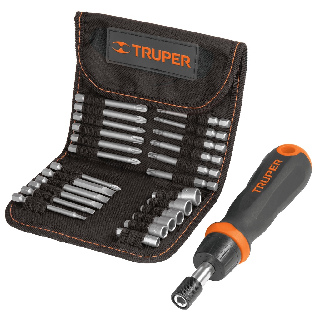Отверка с трещоткой и битами, 26 шт. Truper®
