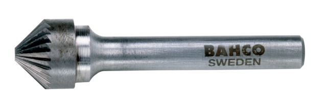 TC rotary burr 90° cone, diam 10mm, 6mm drive, medium cut