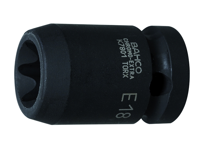 Impact socket driver E-TORX K7801 E-18, 1/2"