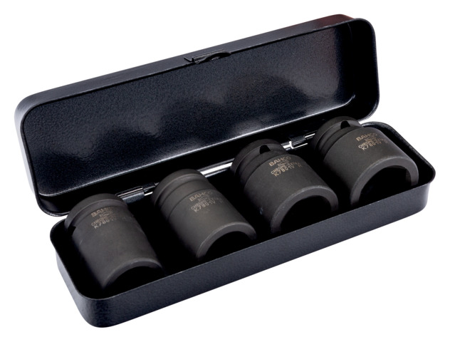 Impact socket set 1/2" 17-24mm 4pcs