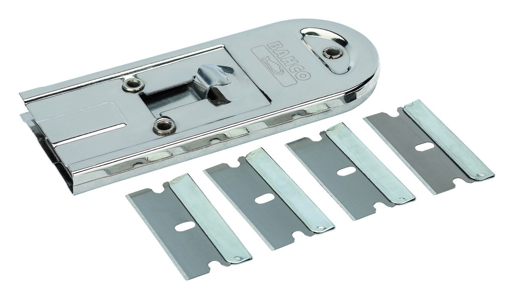 Windows scraper with metallic body + 5 spare blades